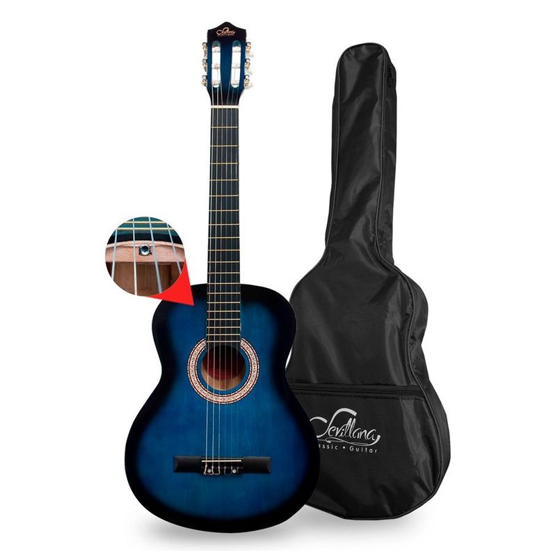 Guitarra Acústica Sevillana 39'' Con Funda Azul Mlab-2