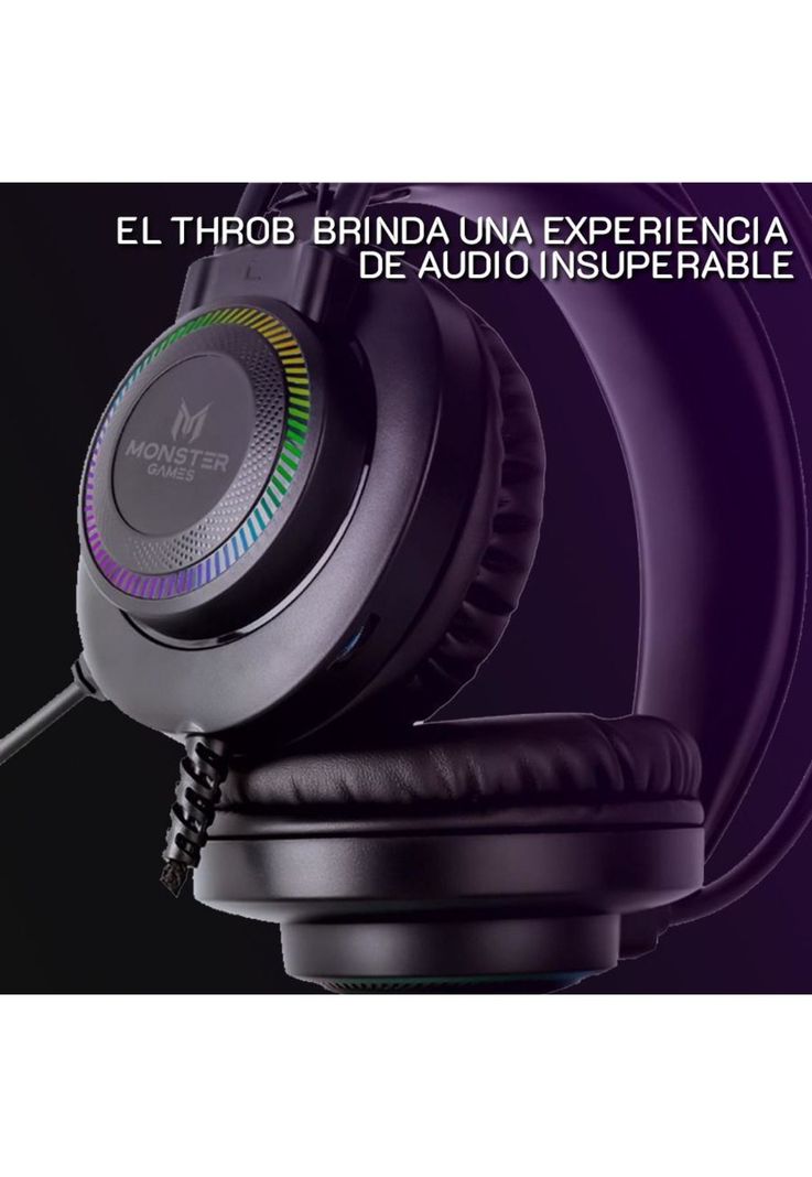 Audífonos Gamer Throb Monster Games Over-ear-5