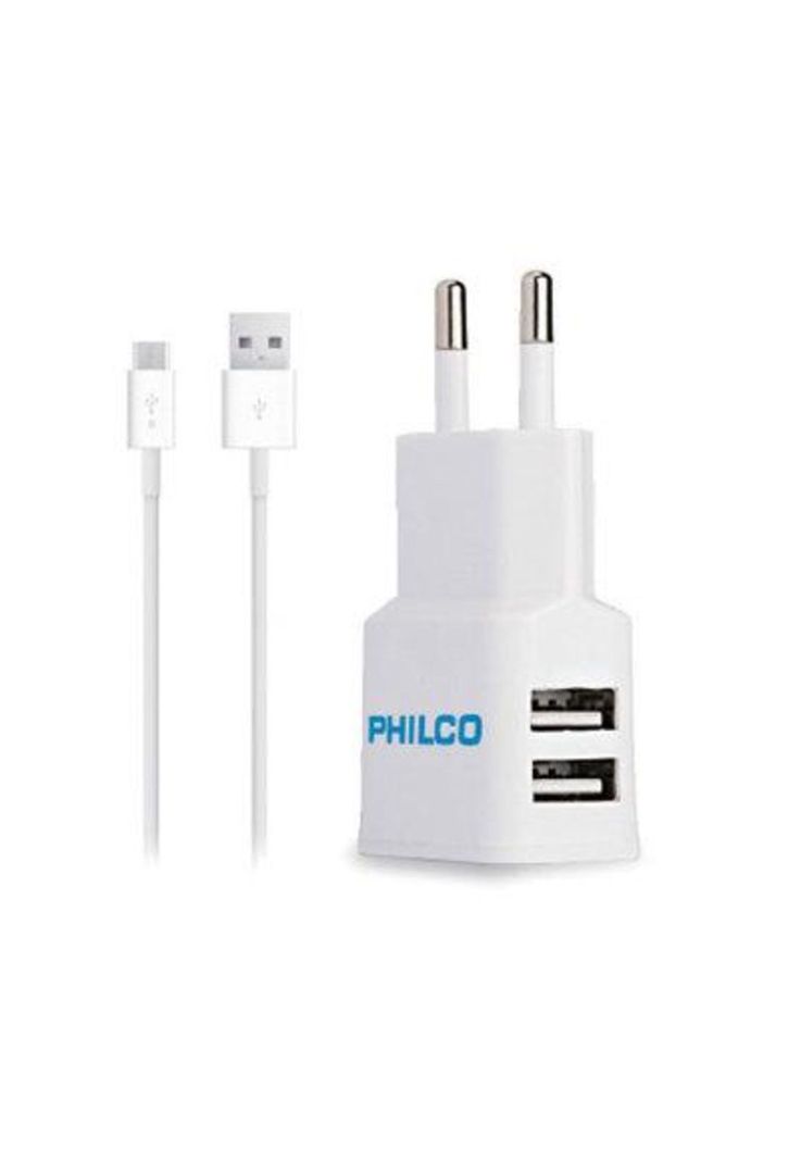 Cargador Philco Micro 220V 2.1A Doble USB-1