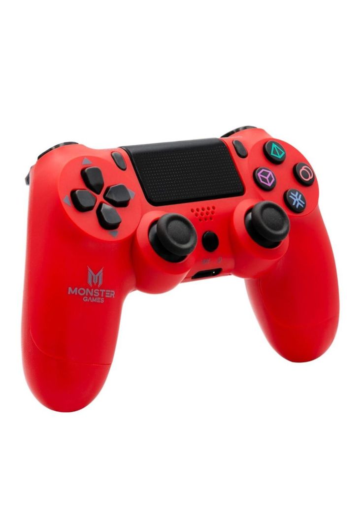 Control Monster Alternativo Ps4 Bluetooth Rojo Monster 31mtg05067-2