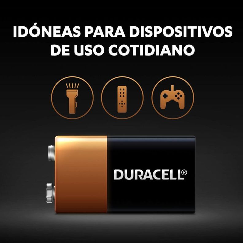 Pila alcalina Duracell CB de 9v-3