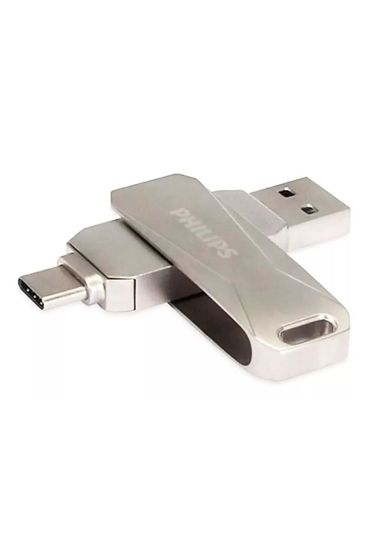 Pendrive Philips Snap 128gb Usb 3.0 A Tipo C Gris-0