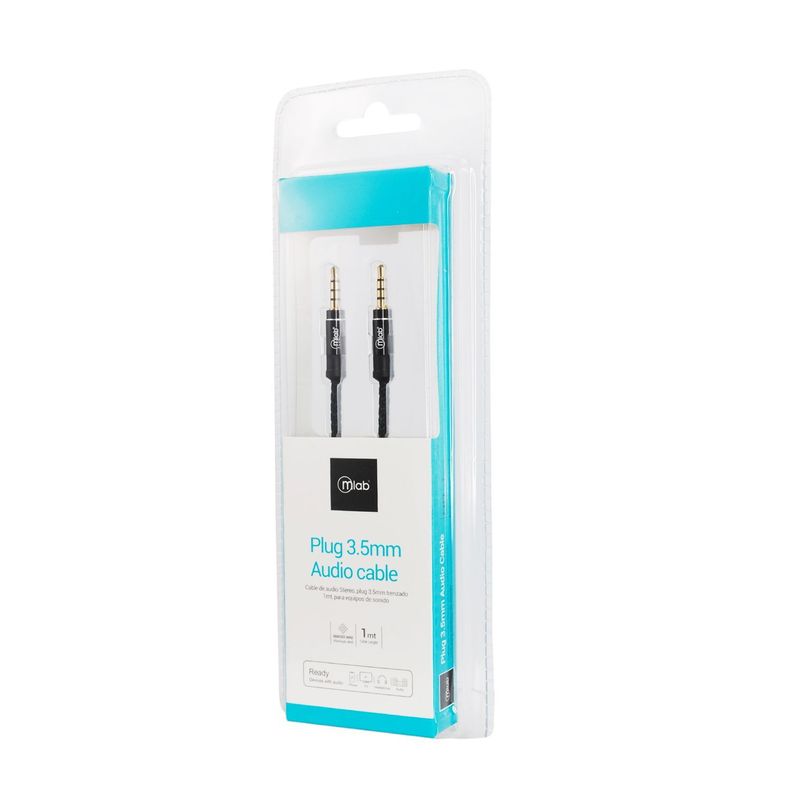Cable Auxiliar Plug 3.5 Mm Audio 1 Mt-2