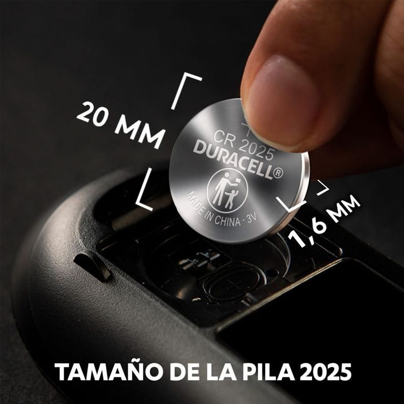 Pila Duracell de litio 2025 de 3v (paquete de 5)-2