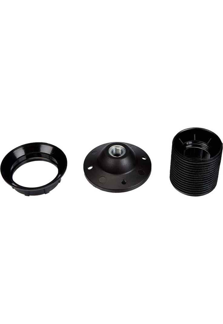 Porta Lámparas E27 Simple 250V 10A Negro-1