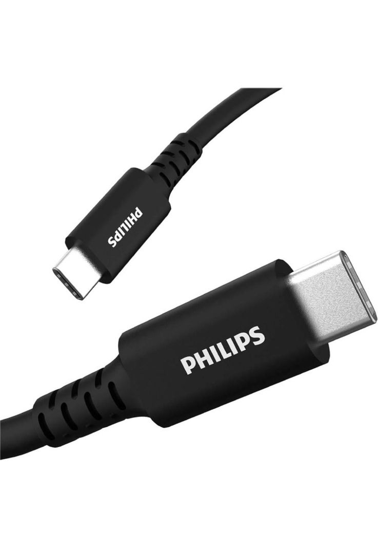 Cable Philips Usb-c A Usb-c 1m 60w Max Blanco Trenz Dlc8701-0