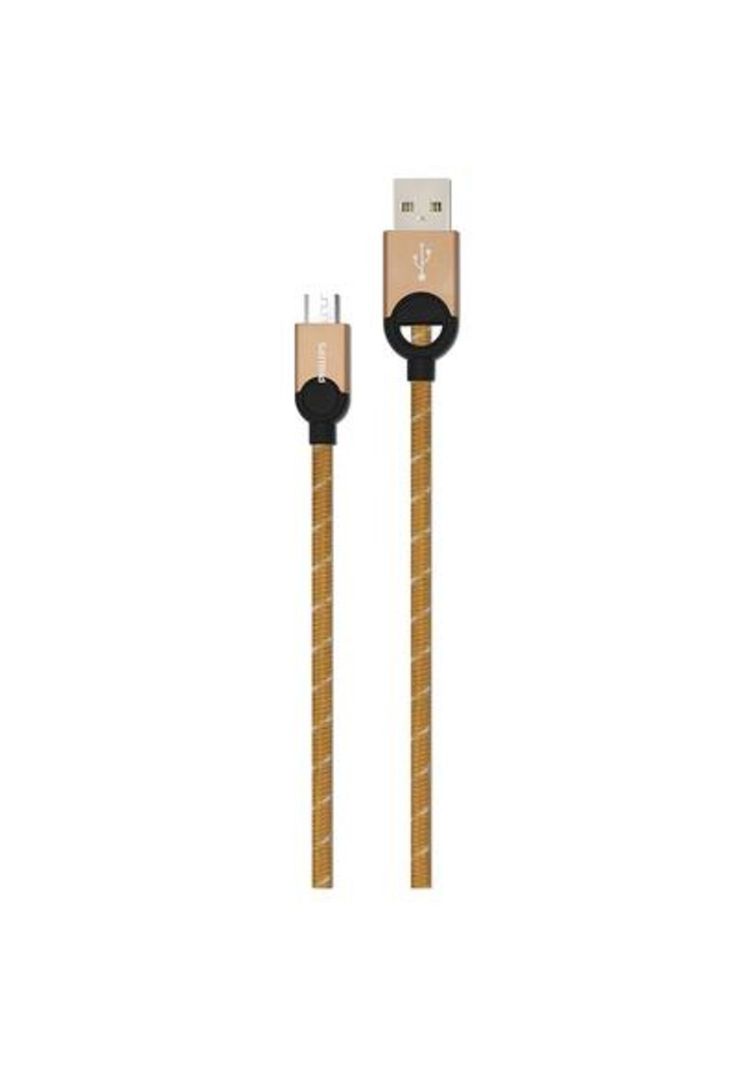 Cable Philips DLC2618G Micro USB 1.2 Mts Trenzado-0