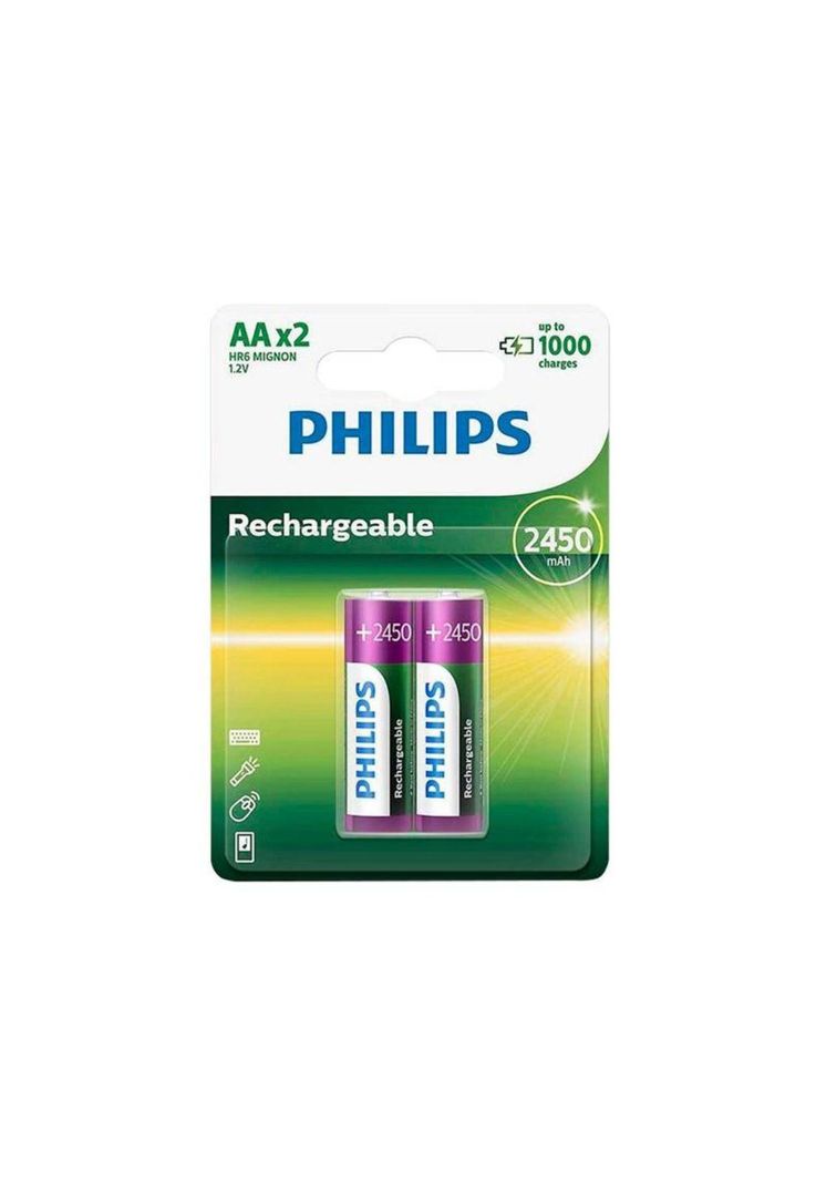 Pila Recargable Philips Ni-Mh Ready Aa 1000 Mah  BLISTER 2 pcs-0