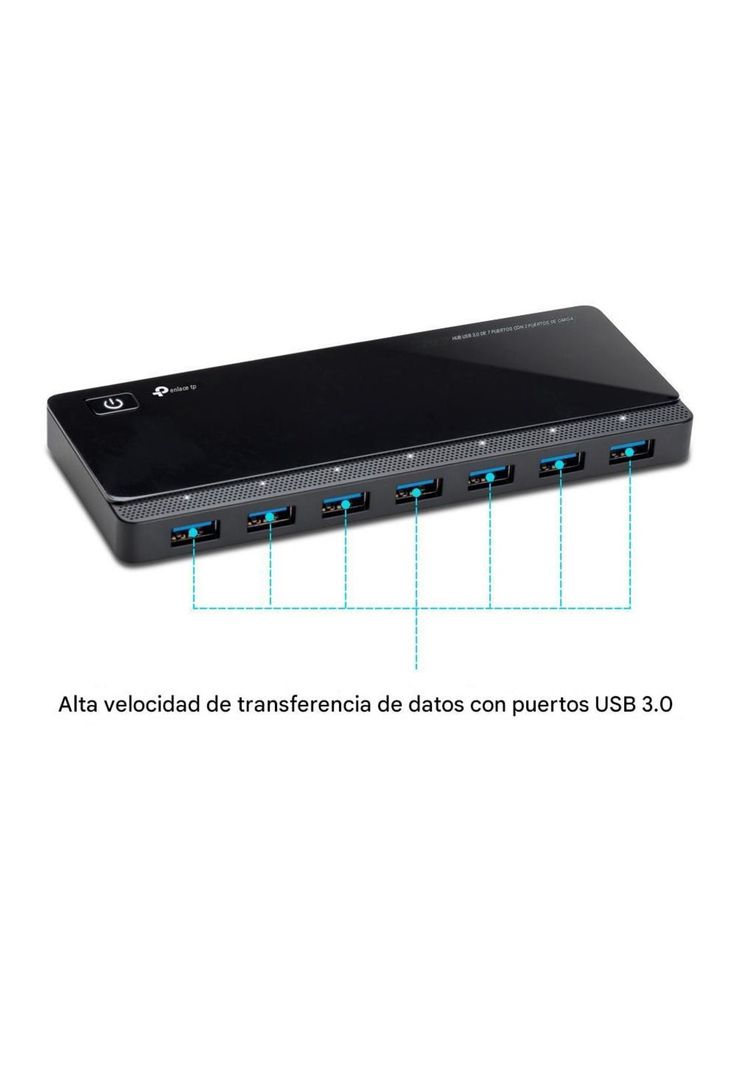 Hub 7 Puertos Usb 3.0 + 2 Puertos Cargadores (Uh72-4