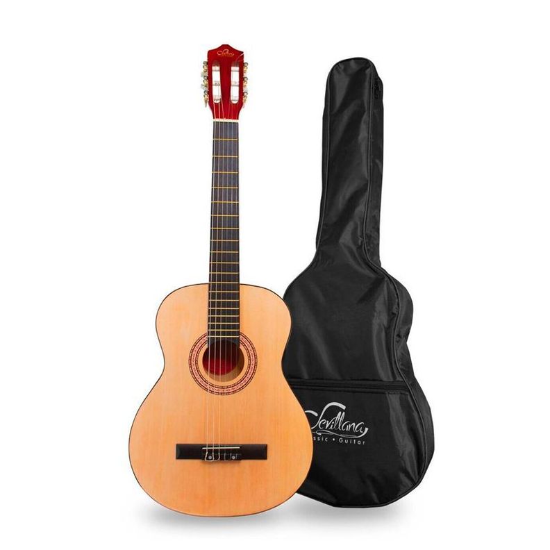 Guitarra Acústica Sevillana 30'' Con Funda Blanco Mlab-0