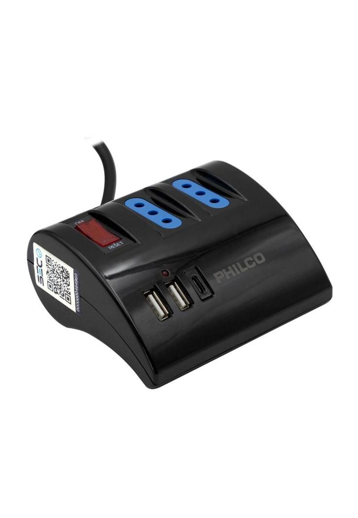Extension Escritorio 220V + 2 USB 1 USB-C Philco-0