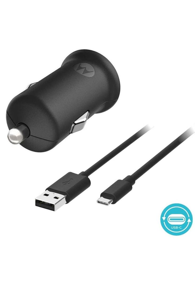 Cargador DE Auto Motorola Usb 18w CON Cable Tipo-C-1