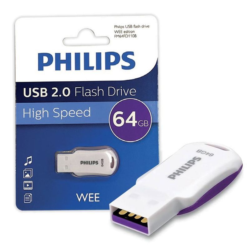 Pendrive USB 2.0 Wee 64 GB Philips FM64FD110B-0