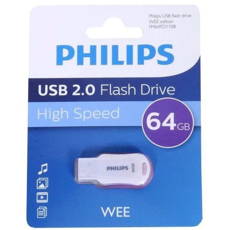Pendrive USB 2.0 Wee 64 GB Philips FM64FD110B-2
