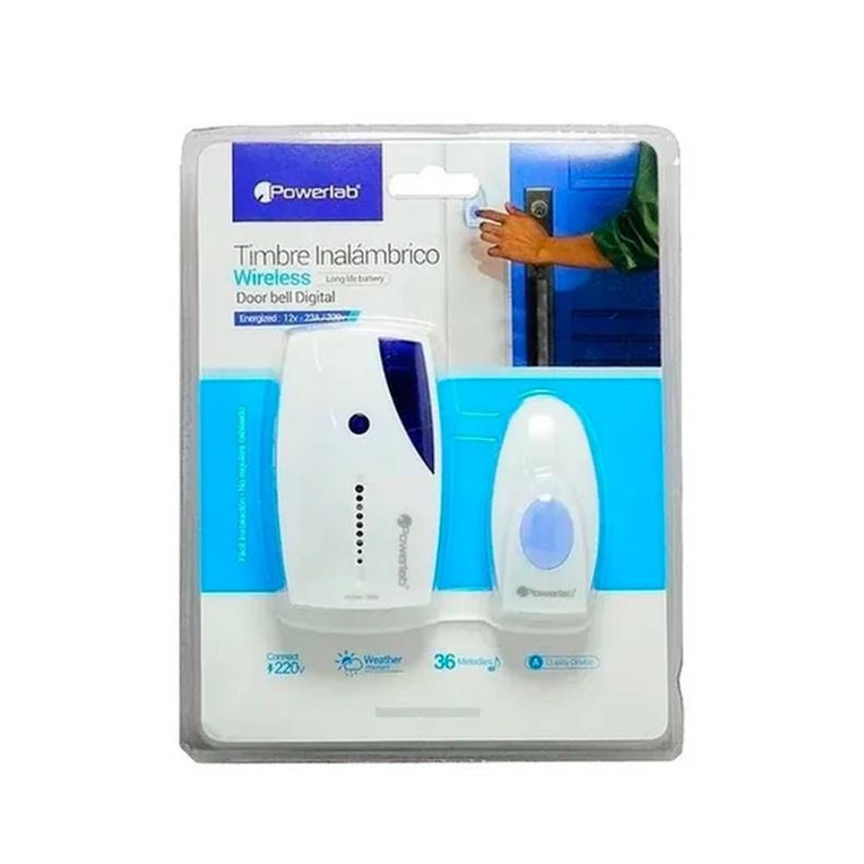Timbre Inalámbrico Wireless Powerlab Azul Mlab-1