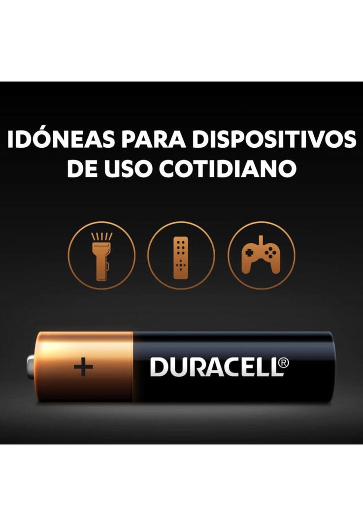 Pilas Alcalina Duracell Cb Aaa X6 Unidades-2
