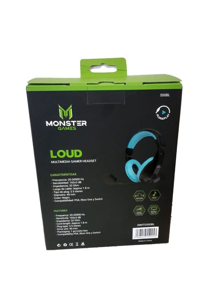 Audífonos Gamer Monster Para Ps4 xbox One Switch In-Ear-5