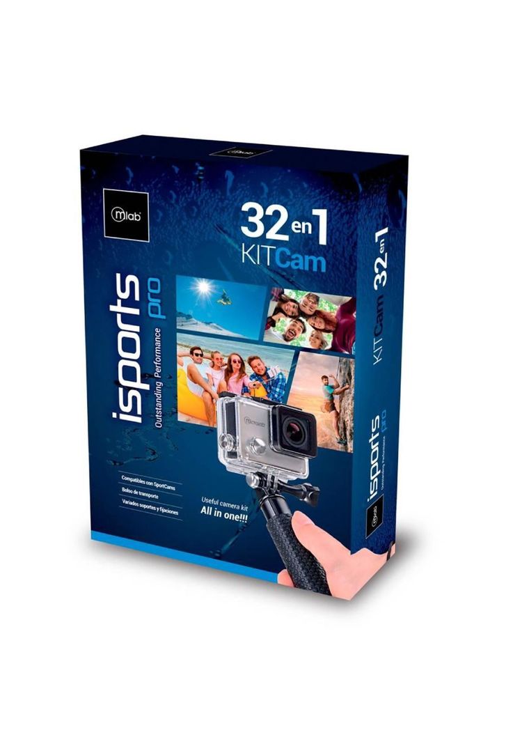 Kit Accesorios 32 en 1 cámaras deportivas iSport Pro-5