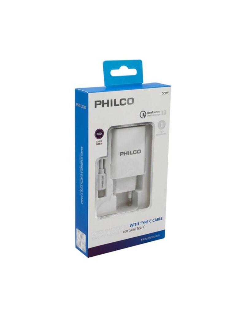Cargador Philco Rápido USB Cable Tipo C-3