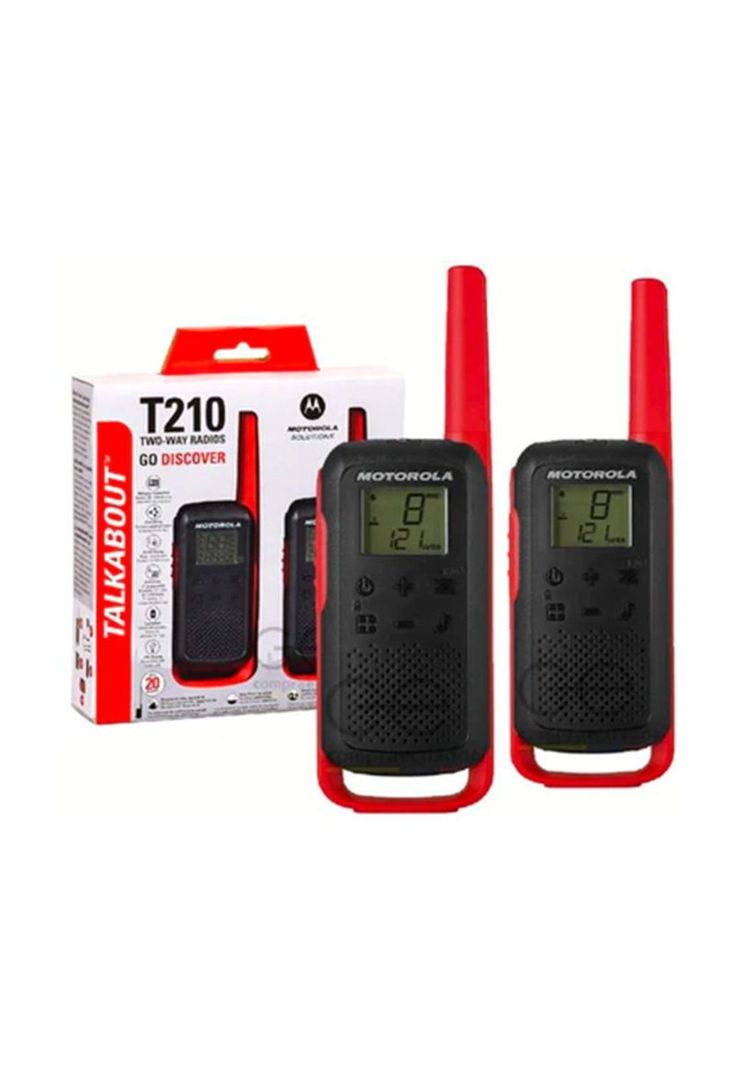 Intercomunidador Motorola Transceptor T210cl Talkabout Negro-0