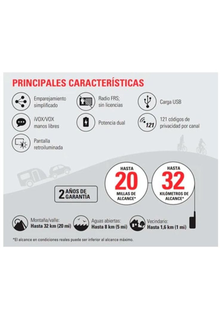 Intercomunidador Motorola Transceptor T210cl Talkabout Negro-1