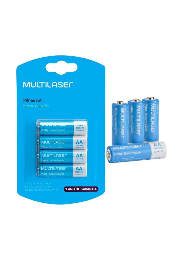 Pilas Aa Recargables X4 2500mah Multilaser Fx-0