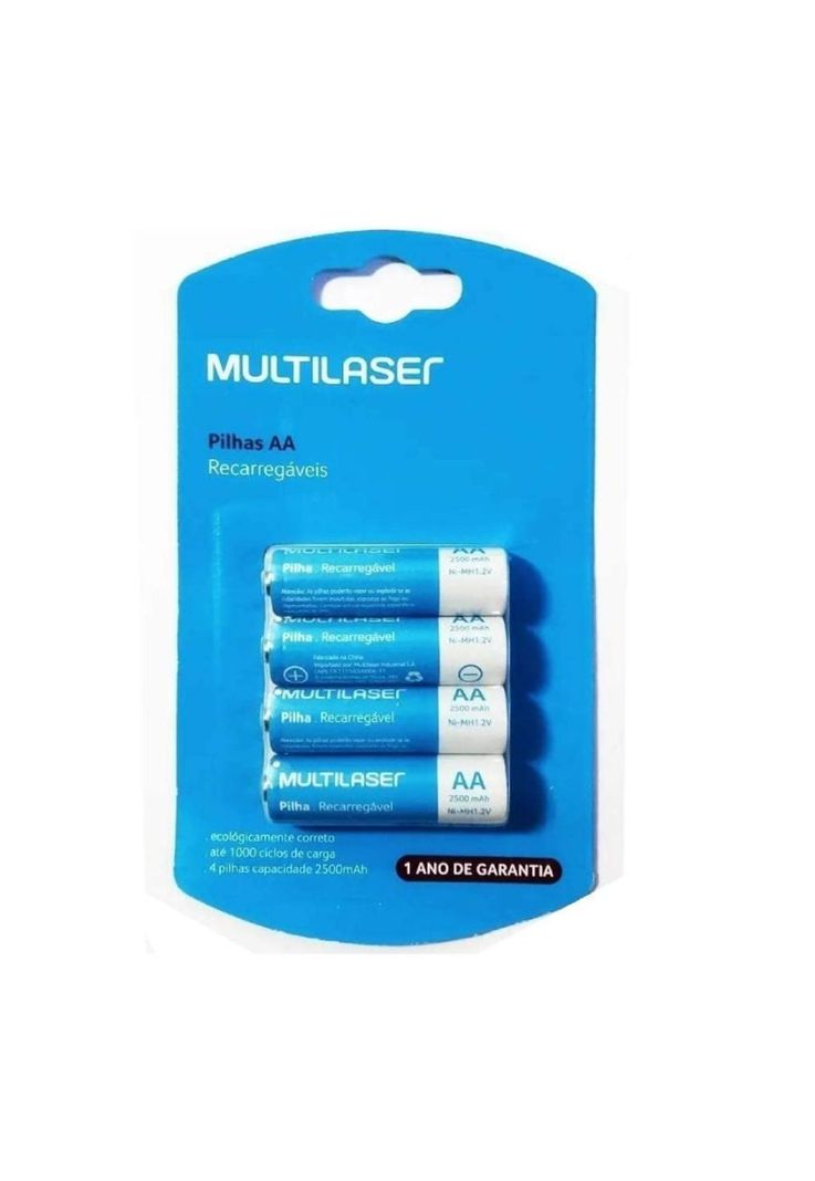 Pilas Aa Recargables X4 2500mah Multilaser Fx-1