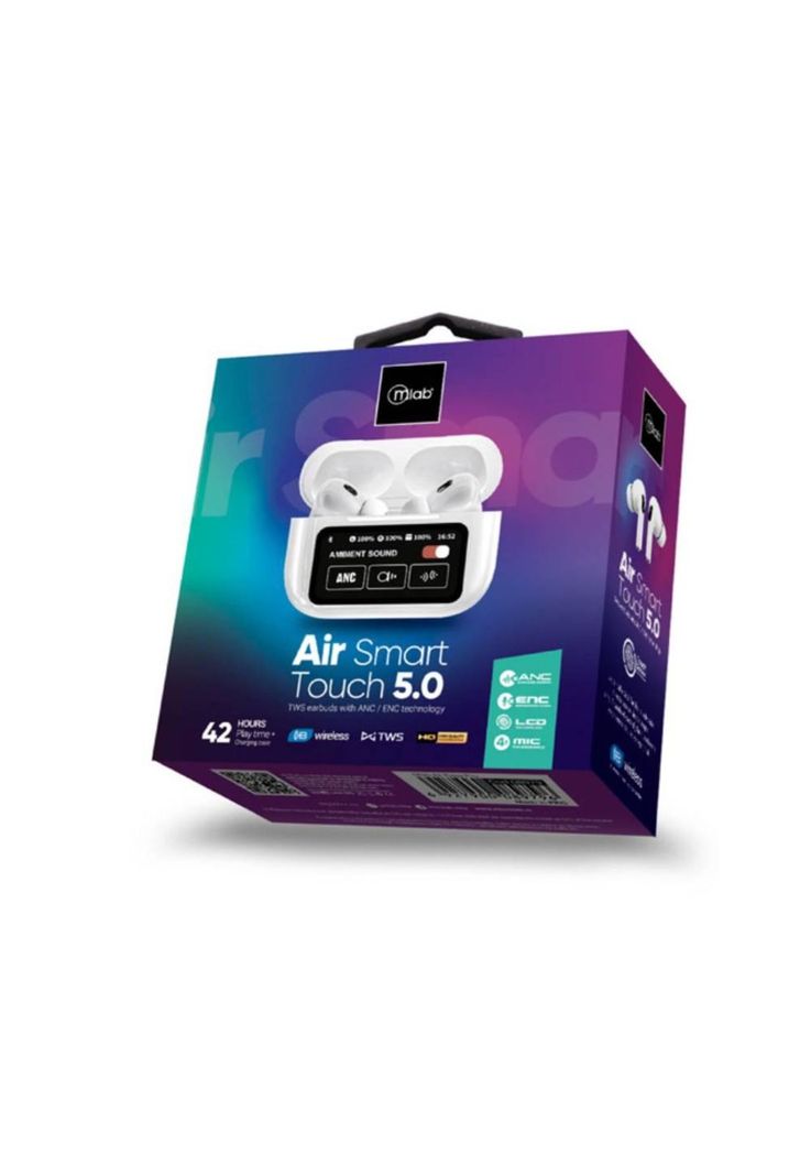 Audífonos Mlab 9368 Air Smart Touch 5.0 Bluetooth IP55-0