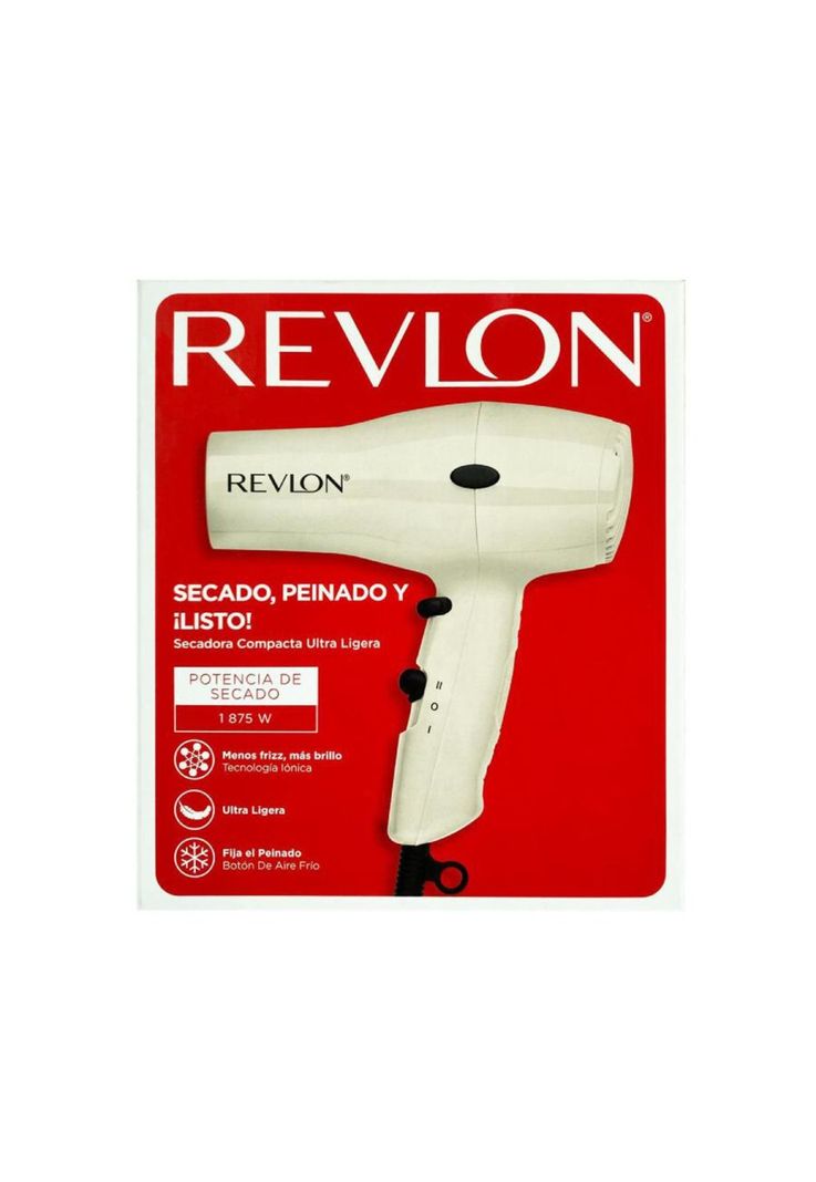 Secador de Pelo Compacto Iónico Blanco REVLON-4