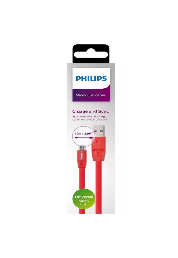 Cable Philips DLC2518C/97 Micro USB 1.2 Metros-3