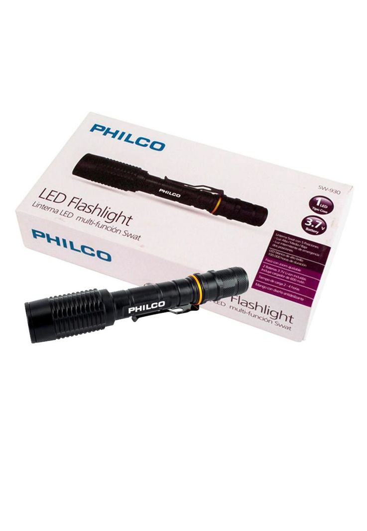 Linterna Swat Recargable Philco 180 Horas Zoom 5 modos de Luz-3
