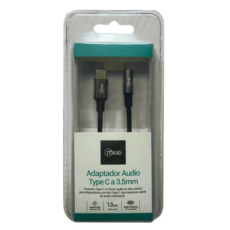 Adaptador Mlab 9351 Tipo C a Jack Audio 3.5mm-1