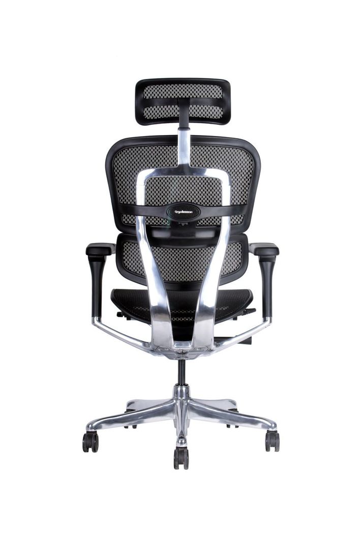 Silla ejecutiva ergonómica Ergohuman Malla Negra-3