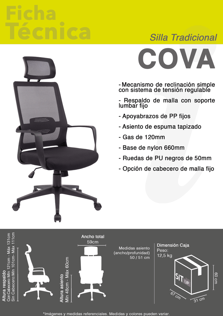 Silla Ergonómica para teletrabajo Cova-4