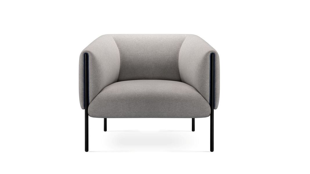 Sofa Alfa 1 Cuerpo Tela Gris 0