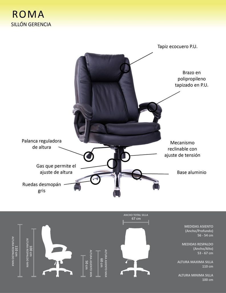 Silla ejecutiva escritorio Rothemburg-2