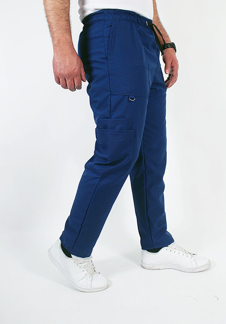 Uniforme Clínico Antifluidos Azul Marino  -6