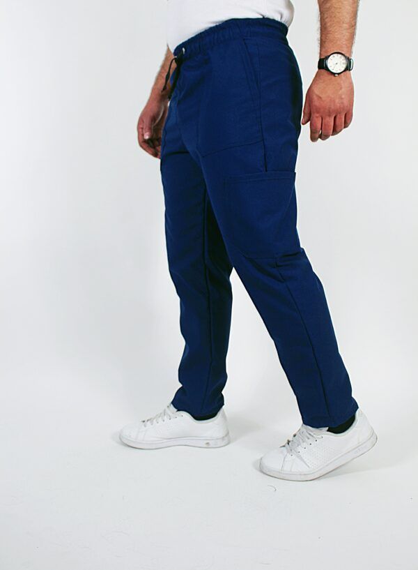 Uniforme Clínico Antifluidos Azul Marino  -5