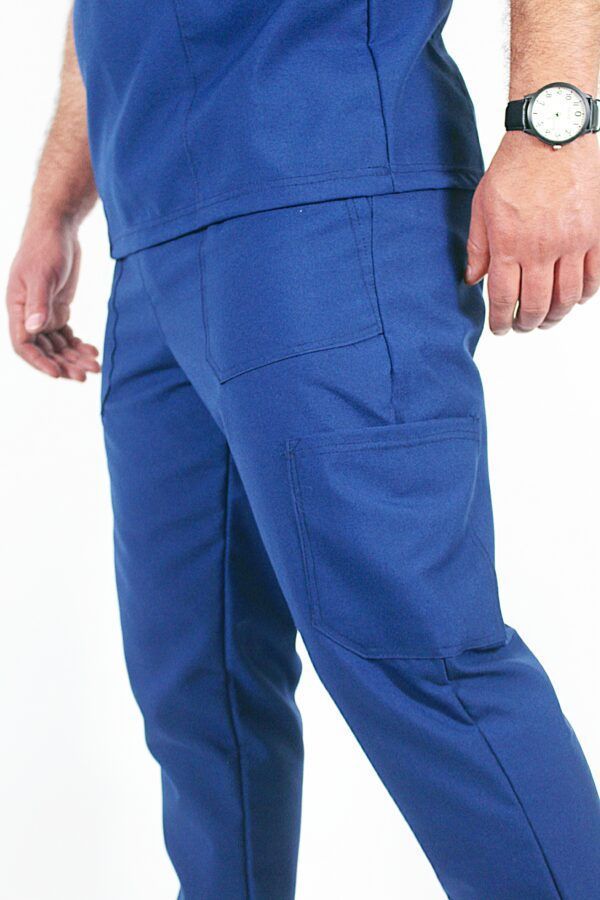 Uniforme Clínico Antifluidos Azul Marino  -2