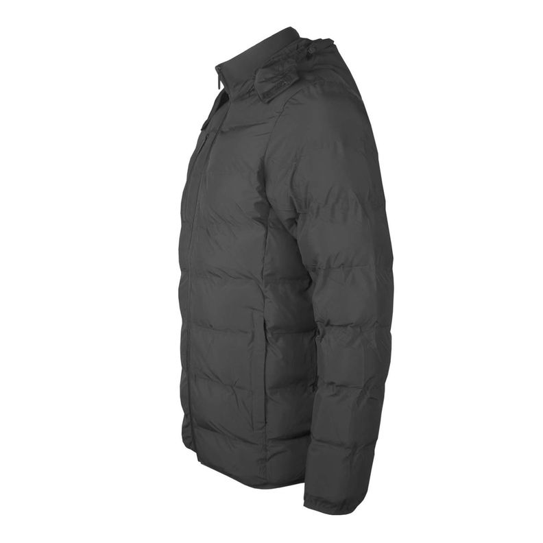 Parka Negra Térmica Sintética Termosellado Con Gorro Desmontable Mujer-1