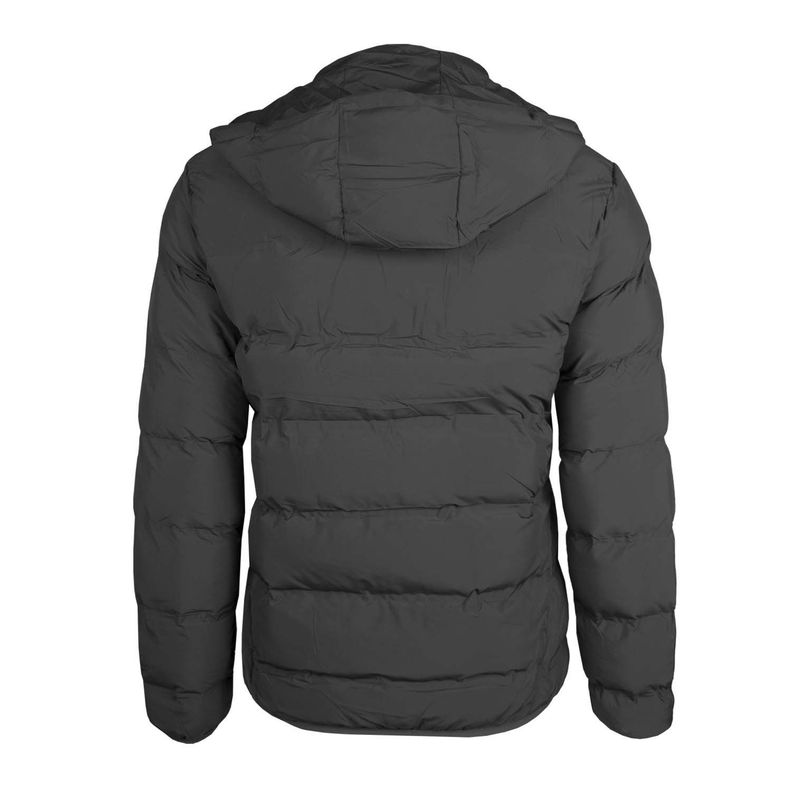 Parka Negra Térmica Sintética Termosellado Con Gorro Desmontable Mujer-2