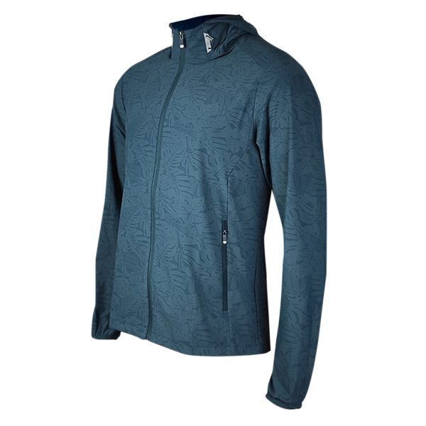 Cortaviento Flexible Estampado Hombre Verde Petróleo-1