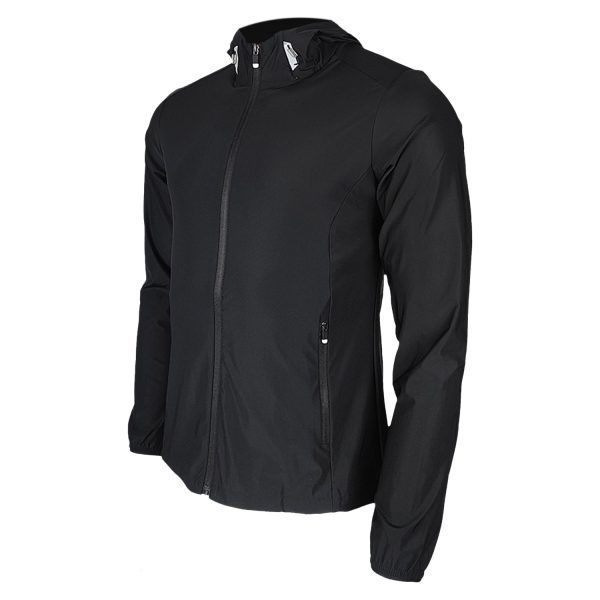 Cortaviento Flexible Estampado Hombre Negro-1