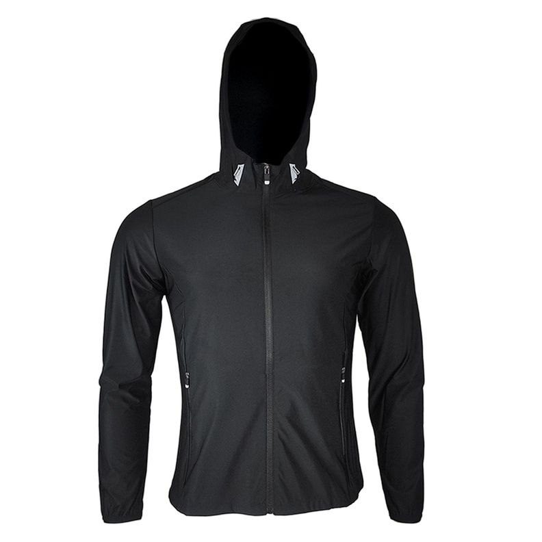 Cortaviento Flexible Estampado Hombre Negro-2