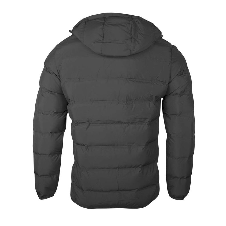 Parka Negra Térmica Sintética Termosellada Con Gorro Desmontable Hombre-1