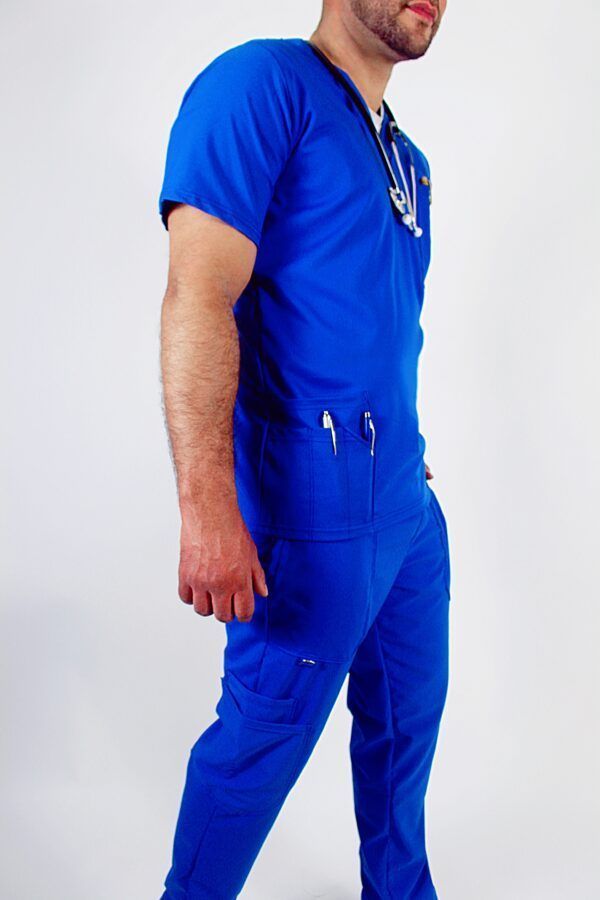 Uniforme Clinico Antifluido Azul Nautico-2