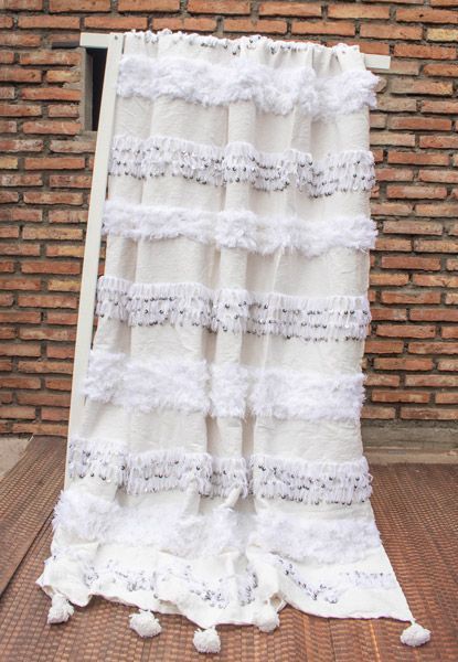 Manta Handira Blanca Marroquí-1