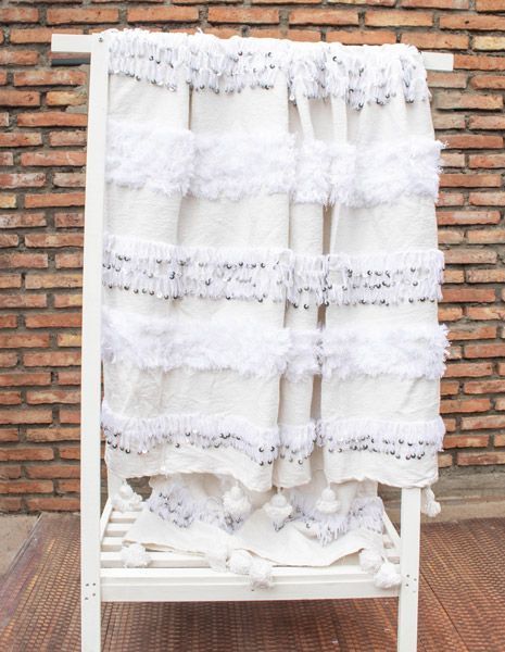 Manta Handira Blanca Marroquí-2