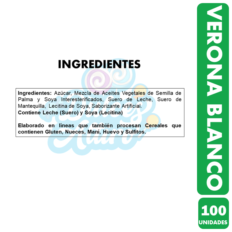 Chocolate Verona Blanco -Clásico De Infancia (Bolsa De 100)-1