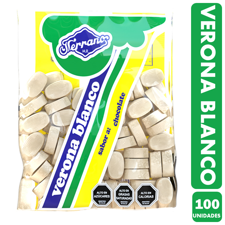 Chocolate Verona Blanco -Clásico De Infancia (Bolsa De 100)-0